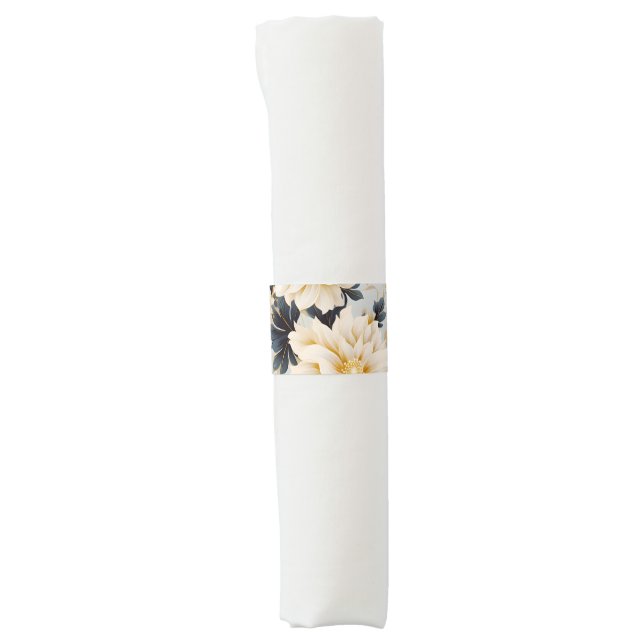 A Wedding Floral Series Design 2 Napkin Bands (Front)