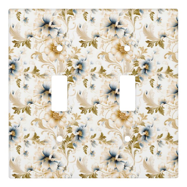 A Wedding Floral Series Design 3 Light Switch Cover (Front)
