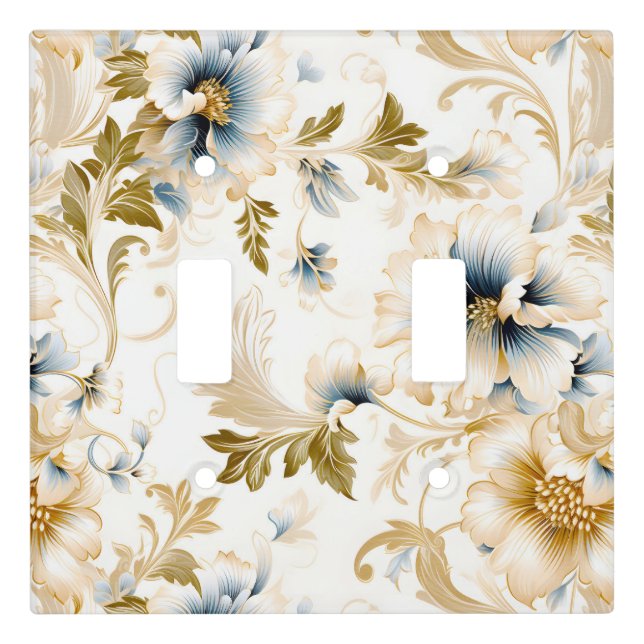 A Wedding Floral Series Design 3 Light Switch Cover (Front)