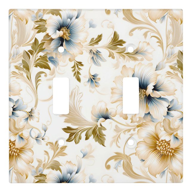 A Wedding Floral Series Design 3 Light Switch Cover (Front)