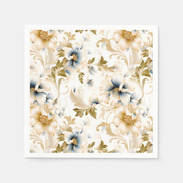 A Wedding Floral Series Design 3 Napkins (Front)