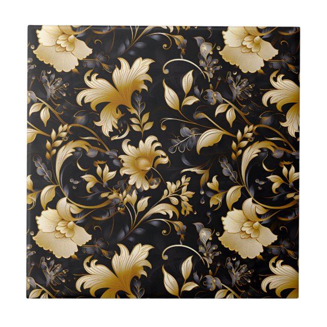 A Wedding Floral Series Design 4 Ceramic Tile (Front)