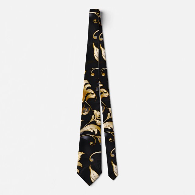 A Wedding Floral Series Design 4 Neck Tie (Front)