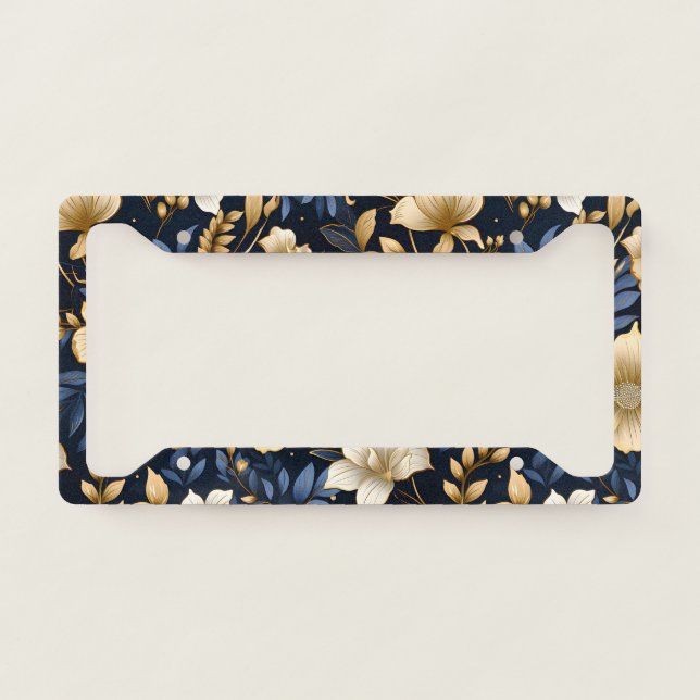 A Wedding Floral Series Design 6 License Plate Frame (Front)