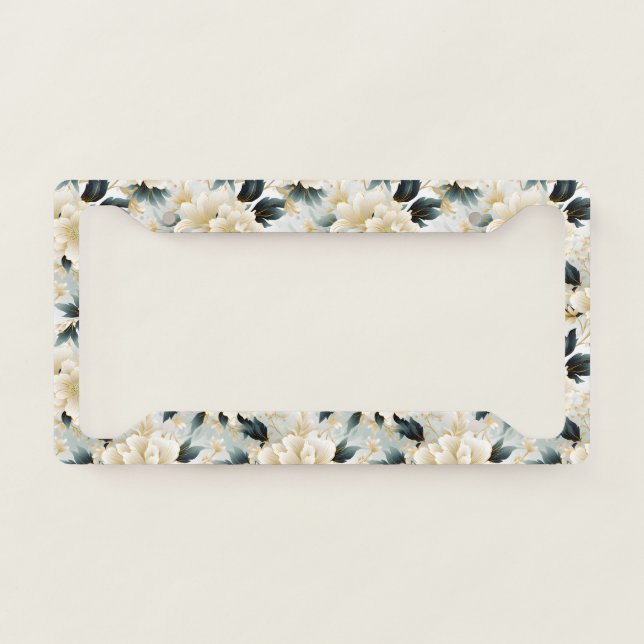 A Wedding Floral Series Design 7 License Plate Frame (Front)