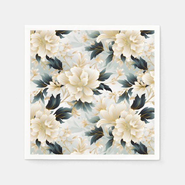 A Wedding Floral Series Design 7 Napkins (Front)