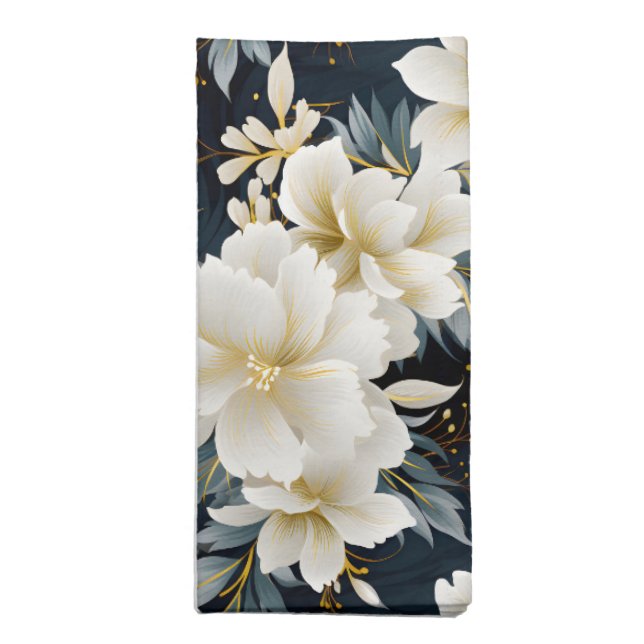 A Wedding Floral Series Design 8 Cloth Napkin (Folded)