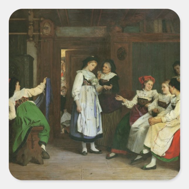 A Wedding in Lower Alsace Square Sticker (Front)