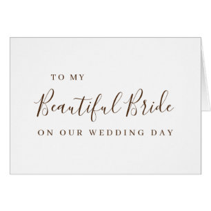 A Wedding Letter to my Beautiful Bride, Wife to be Cards