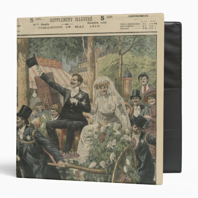 A wedding on a handcart 3 ring binder (Front/Inside)