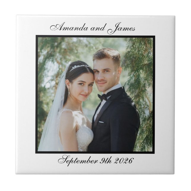 A Wedding To Remember  Ceramic Tile (Front)