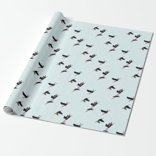 A Wedge of Ibises In Flight Wrapping Paper