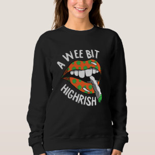 A Wee Bit Irish St Patricks Day Funny Weed Thc Sto Sweatshirt