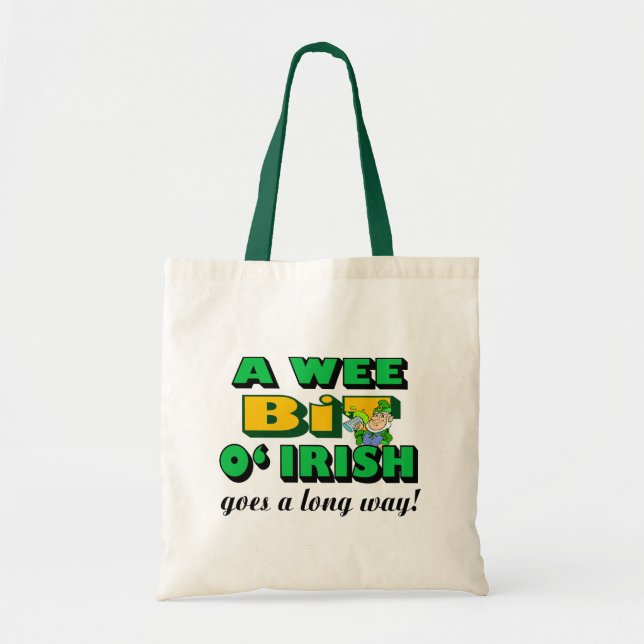 A Wee Bit Irish Tote Bag (Front)