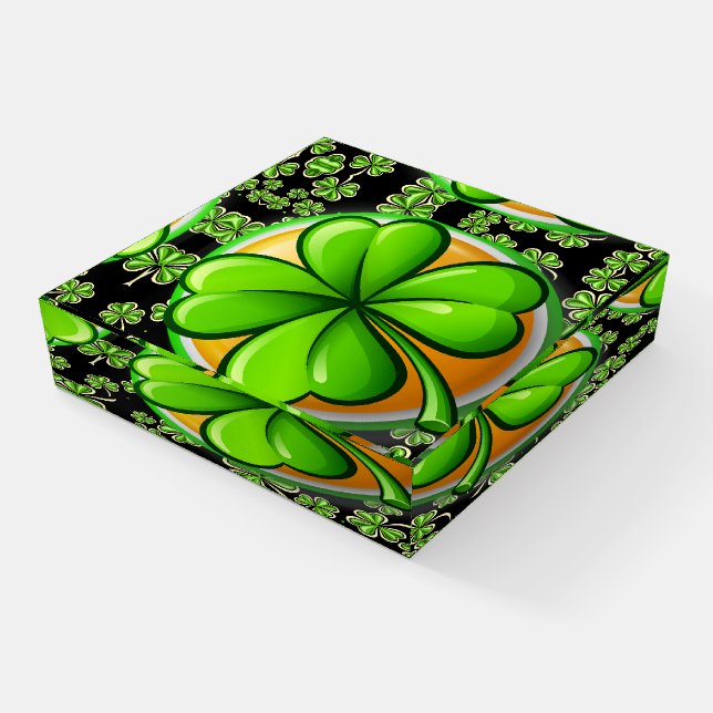 A Wee Bit of Irish Luck Paperweight (Angled)
