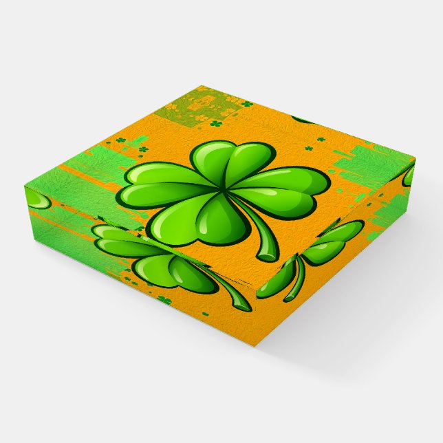 A Wee Bit of Irish Luck Paperweight (Angled)
