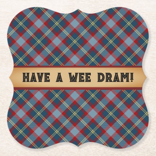 A Wee Dram of Scotch Paper Coaster