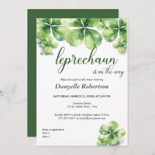 A Wee Leprechaun Baby Shower - March Babies Invitation