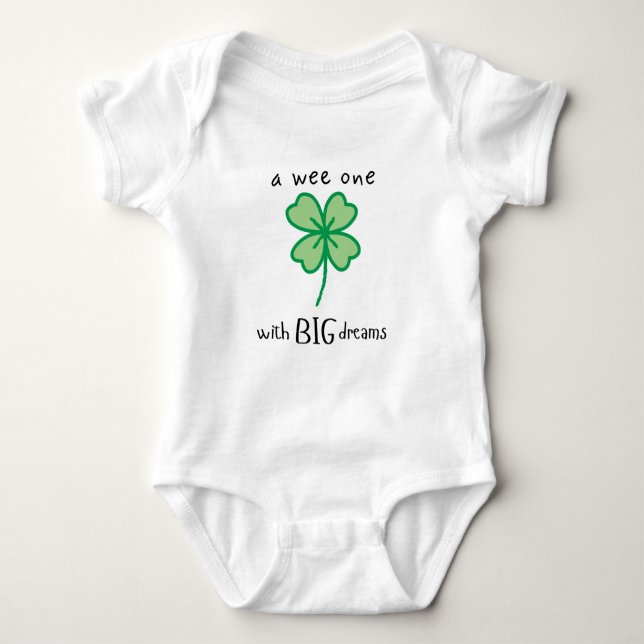 A wee one with BIG dreams baby bodysuit (Front)