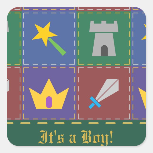 A Wee One's Fantasy Quilt Announcement Sticker (Front)