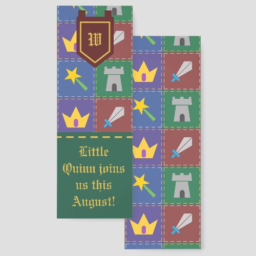 A Wee One's Fantasy Quilt Baby Shower Favor Bookmarks