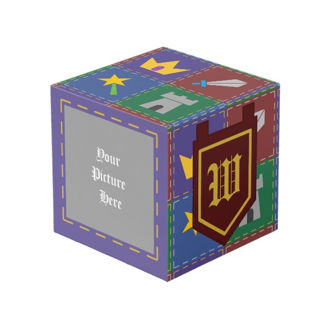 A Wee One's Fantasy Quilt Photo Cube (Front Angled)