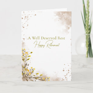 A Well Deserved Rest Elegant Retirement gift Card