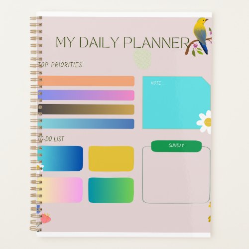 A well designed planner for your daily routine 