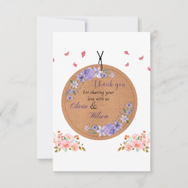 A well designed thank you card.  (Front)