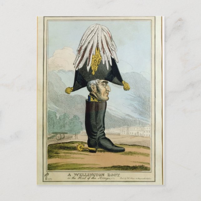 A Wellington Boot - or the Head of the Armye, Postcard (Front)