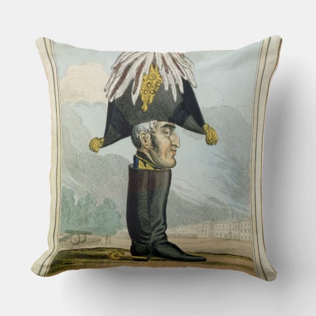 A Wellington Boot - or the Head of the Armye, Throw Pillow (Front)