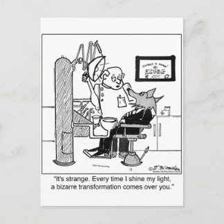 A Werewolf at the Dentist Postcard