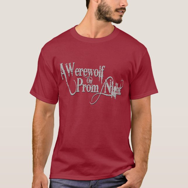A Werewolf on Prom Night Grey Wordmark T-Shirt (Front)