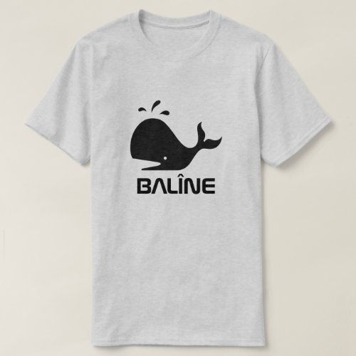 A whale and Kurdish word for whale balne grey T_Shirt