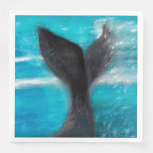 A Whale's Tail Paper Dinner Napkins