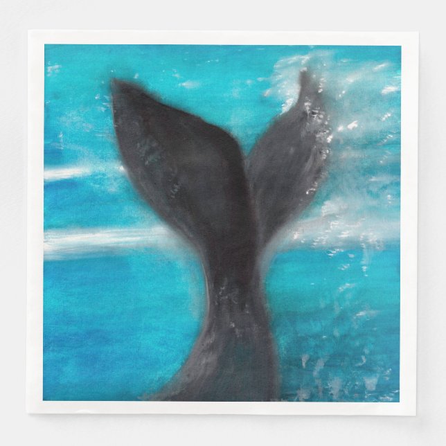 A Whale's Tail   Paper Dinner Napkins (Front)
