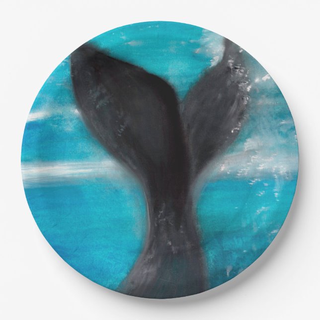 A Whale's Tail   Paper Plates (Front)