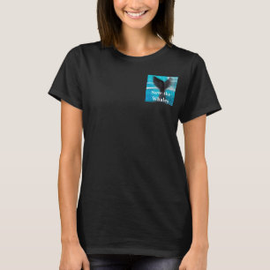 A Whale's Tail - Save the Whales Black T-Shirt