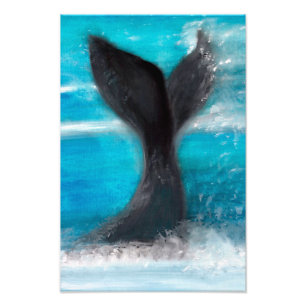 A Whale's Tail Watercolor Photo Print