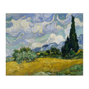 A Wheatfield with Cypresses Van Gogh Acrylic Print
