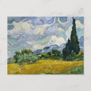 A Wheatfield with Cypresses Van Gogh Postcard