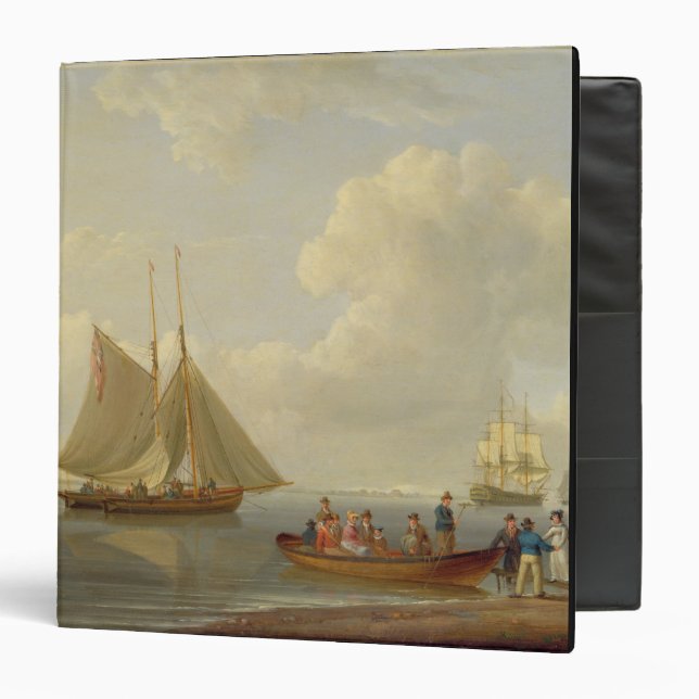 A Wherry Taking Passengers out to Two Anchored Pac Binder (Front/Inside)