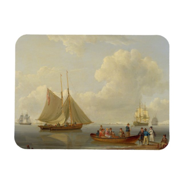 A Wherry Taking Passengers out to Two Anchored Pac Magnet (Horizontal)