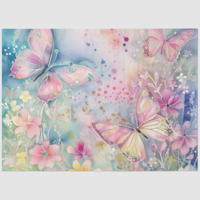 A Whimsical Butterfly Series Design 10 Tissue Paper (Front)