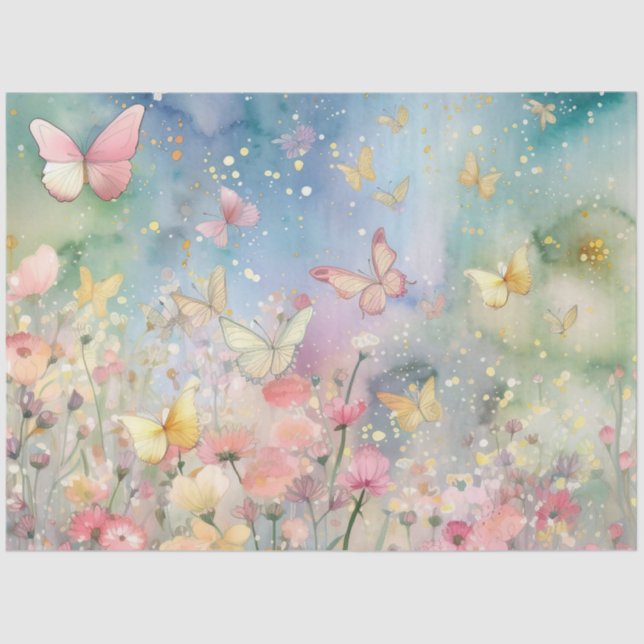 A Whimsical Butterfly Series Design 6 Tissue Paper (Front)