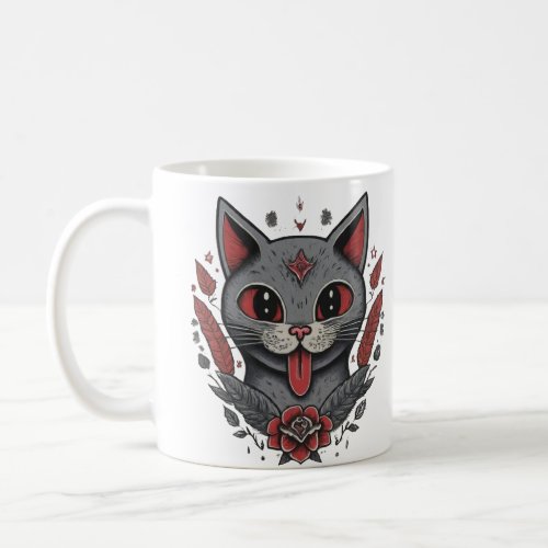 A Whimsical Cat Coffee Mug