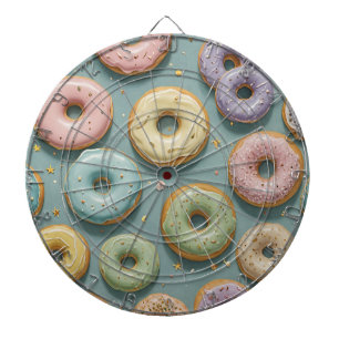 A Whimsical Pastel Donut Dream Dart Board