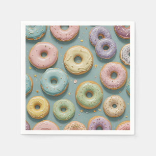 A Whimsical Pastel Donut Dream Napkins