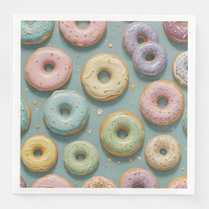 A Whimsical Pastel Donut Dream Paper Dinner Napkins