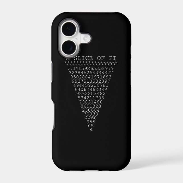 A Whimsical Slice of Pi Iphone Case (Back)